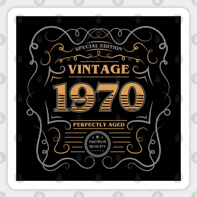 1970 Vintage 50th Birthday Sticker by deadright